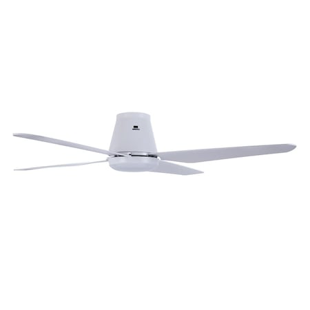 Brillo Aria Hugger 52ft CTC Matte White Light with Remote Ceiling Fan BR2772340
